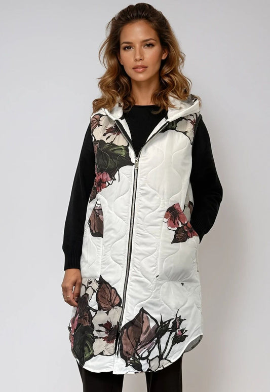LCW25-010 Veste sans manche fleurs