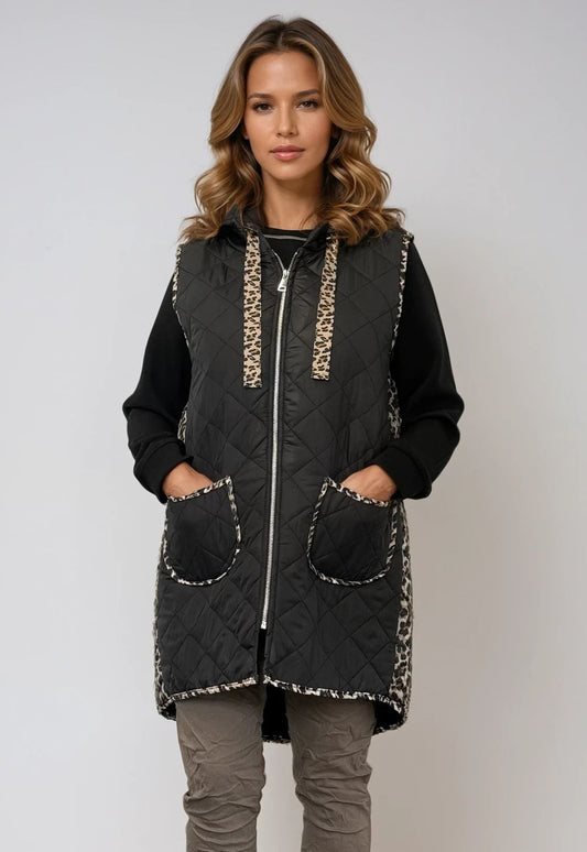 LCW25-014 Veste sans manche léopard