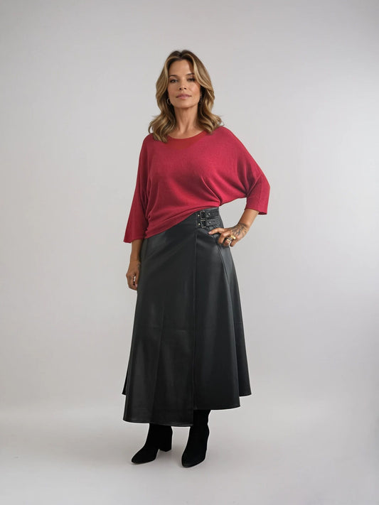 03065 Jupe En Cuir